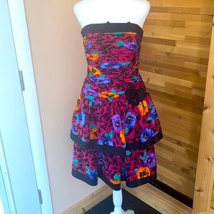Vintage A. J. Bari strapless dress